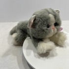 Vtg 1992 Tyco Kitty Kitty Kittens Gray   White Purring Cat Plush  Rattle Purr 