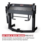 Pan And Box Brake  40-inch Sheet Metal Brake  12ga  Metal Finger Brake Pbb-4012