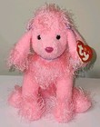 Nmt  Ty Punkies - Flair The Pink Poodle Dog  8 Inch  Mwnmt Stuffed Animal Toy
