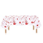  Bloody Zombie Rectangular Tablecloth  108 X54in  Polyethylene  White  