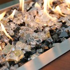 20 Pounds Fire Glass For Fire Pit - 1 2 Inch High Luster Tempered Glass Rocks