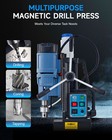 Creworks Magnetic Drill Stepless Speed Bi-directional Md50 1950w With 11hss Bits