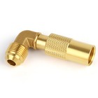 Propane Elbow Adapter W  3 8  Male Flare For 17  Or 22  Blackstone Griddle Brass