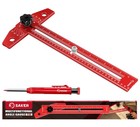 Adjustable Multi-angle Woodworking Scriber Ruler   Aluminum T-square Layout Tool