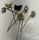 Antique Vintage Victorian Lot Of Art Nouveau Hat Pins 7 Stick Hair Pin Holder