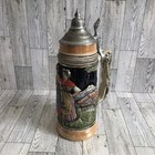 Vintage Genuine German Lidded Beer Mug Stein Made In Western Germany  11    Tall