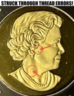 Error  Proof 2020 Canada  2 Dollar Toonie Coin - Struck Through Thread Errors 