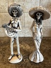 Day Of The Dead Skeleton Couple Figurines Catrin Catrina Mariachi Resin