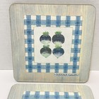 Vintage Susannah Ledwith Square Wood Trivets Painted Turnips 6 75 In Lot Of 2