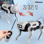 Rc Robot Dog Toy Diy Assembly Remote Control Smart Stem Kids Birthday Gift