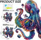 Wooden Puzzles For Adults  Octopus Ocean Jigsaw Puzzles 200 Pieces  Cool Wood Pu