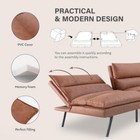 Futon Sofa Bed  Multi-functional Design Memory Foam Futon Couch With Adjustable 