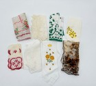 Vtg Lot Of 8 Fancy Multi Color Handkerchiefs  Some New  Cotton  Spun Rayon  Lace