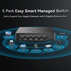 5 Port Easy Smart Managed Ethernet Switch Gigabit Switch  Network Hub  Black