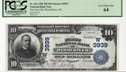 1902  10 Pcgs 65 Fr 626 Wood River Nebraska National Currency Banknote W3939