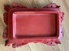 Antique Burmese Lacquered  Offering Tray  Wooden Rare Old  10  X 7 5  3 75 