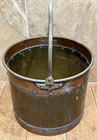 Circa 1900 Antique Victorian Hand Hammered Copper   Brass Coal Bucket W  Handle