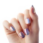 Gel Fantasy Allure  Press On Nails  Change Chance  Silver  Short Oval  28 Count