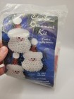 Sulyn Jolly Santa Face Makes 3 Vtg Sequin Bead Christmas Ornament Craft Kit