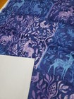 Rare Vintage Mid Century Retro 70s Blue Purple Fairytale Deer Hero I c  Fabric 