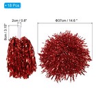 18pcs Cheerleading Pom Poms With Baton Handle For Game Sports  Red