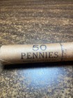 1968-d   bu  Original Bank Wrapped Lincoln Memorial Cent Penny Roll  50 Coins