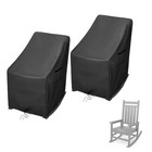 Outdoor Patio Egg Rocking Chair Cover - Waterproof  27x34x26 45in  2pcs  Black