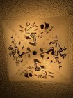 Vintage Cowboy Western Theme Ceiling Light Frosted White Glass Shade Only