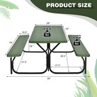 Costway Picnic Table Bench Set Outdoor Camping Backyard Garden Party All Weather