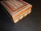 Vintage Intricate Carved Wood Wooden Box Trinket Keepsake Jewelry