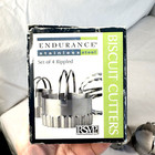 Biscuit Cookie Cutters Rsvp Endurance Set Of 4 Round Stainless Steel Rippled Fsh