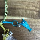Vintage 80s Plastic Bell Charm Necklace  yellow Chain 