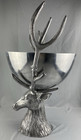 Aluminum Stag Deer Head Punch Bowl Ice Bucket Champagne Wine Beer Etc  20  Tall