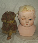 Antique Bisque Head Composition Body Dolls For Parts Read  29 99