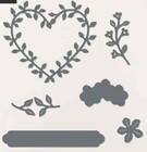 Stampin  Up  Heart Shaped Stamp Set   Dies Hello Flowers Thank You