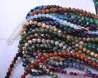 Wholesale Natural Gemstone Round Charms Loose Spacer Beads 4mm 6mm 8mm 10mm 12mm