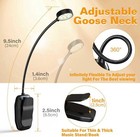Rechargeable Book Reading Light - Adjustable Brightness  3 Color Temperatures  3