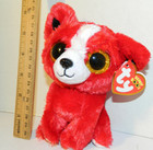Retired Ty Beanie Baby Boos Boo s Tomato Red Dog Gift Show 6  Reg Mwmt Chihuahua