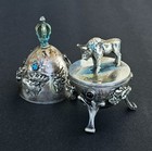 Antique 19thc Imperial Russian 84 Silver Easter Hunting Egg Faberge Syle