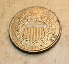 1864 Two Cent Piece Large Motto High Grade Choice Au bu