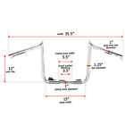 Chrome 12  Pre-wired Meathook Handlebar For Harley Street Electra Glide 08-13