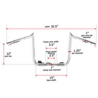 Pre-wired 12  Meathook Handlebars For Harley Electra Glide Ultra Classic 08-13