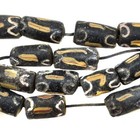 17 Black Venetian Trade Beads