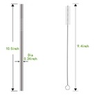 Set Of 10 Stainless Steel Straws  10 5 Inch 10pcs Straight 