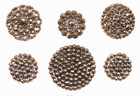 Antique Vintage Lot Of 12 Metal Picture Buttons - Small To Large Steel Cuts-m131