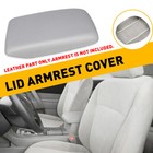 Fits 2008-2013 Toyota Highlander Leather Center Console Lid Armrest Cover Gray D