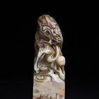 Chinese Natural Shoushan Stone Hand-carved Exquisite Dragon Statue Seal 1569