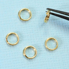 5mm 14k Solid Yellow Gold Key Rings Split Jump Rings Variable  1  Or  5 