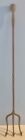 Genuine Antique Large 48    Wrought Iron   Brass 3 Prong Spear Knife Sword Trident