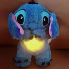 Gifts Sleep 33cm Lilo stitch Plush Doll Breathing Child  Soothes Toy Light Blue